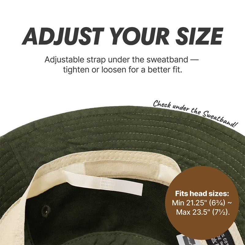 CHOK.LIDS Hot Summer Bucket Hat - Trendy Cotton Sun Hat for Beach, Golf, Fishing - Fun Outdoor Vacation Boonie for Men and Women (Army Green) - Image 2